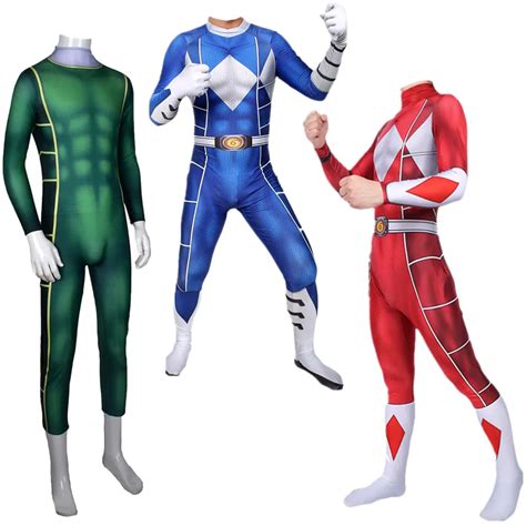 Fato Rangers Vermelho E Azul Para Adultos E Crian As Super Her I