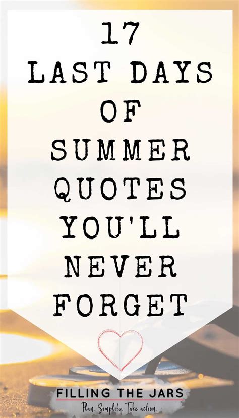 End Of Summer Quotes