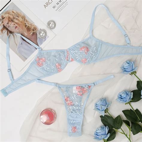Shop Our Sky Blue Erotic Lace Lingerie Set Sexy Supportive