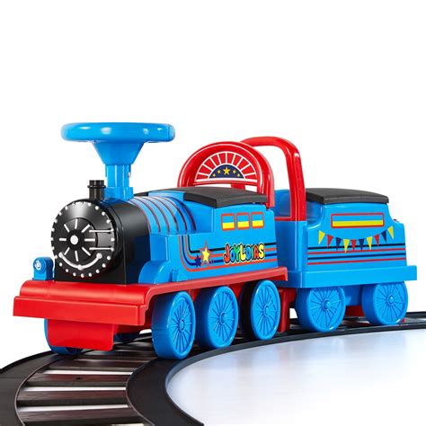 Joyldias Blue 6v Kids Electric Ride On Train Toddlers Age 1 3 Boys