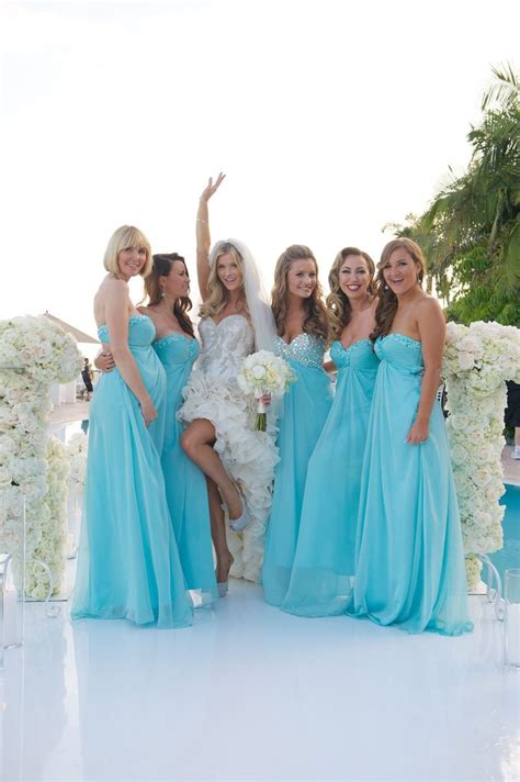 Aquamarine Bridesmaid Dresses Photography: Kris Kan Read More: http ...