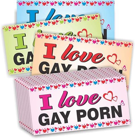 Amazon I Love Gay Porn Bumper Sticker Pack Of Funny Gag