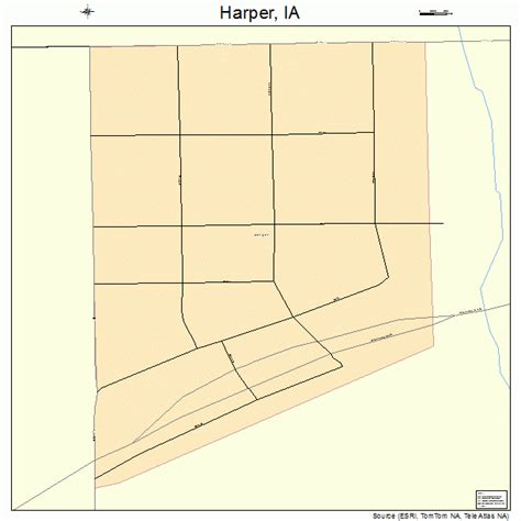 Harper Iowa Street Map 1934545