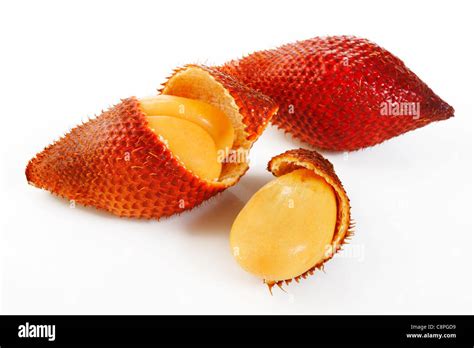 Zalacca fruit on white background Stock Photo - Alamy