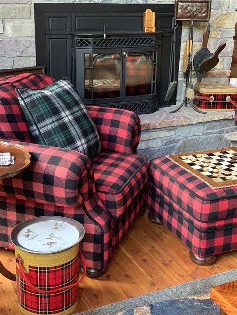 Re Buffalo Plaid Chair And Checker Board Plaid Chair White Side