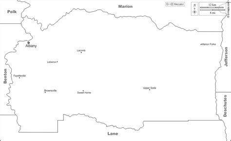 Condado De Linn Mapa Livre Mapa Em Branco Livre Mapa Livre Do Esbo O