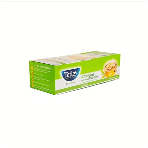 Tetley Green Tea Classic 100 Tea Envelop Bags 140 Grams Box