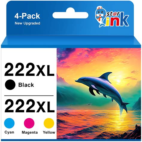 222XL Ink Cartridges for Epson Ink 222 XL 222XL T222 T222XL Combo Pack ...