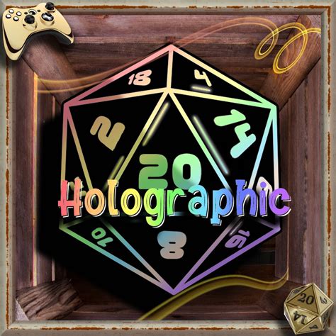 Holographic D20 Vinyl Sticker Scratch Resistant Weatherproof And