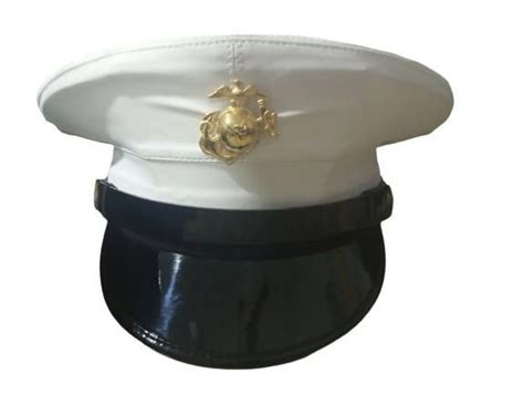 USMC Dress Blues Marine White Vinyl Hat Military Authentic - Etsy