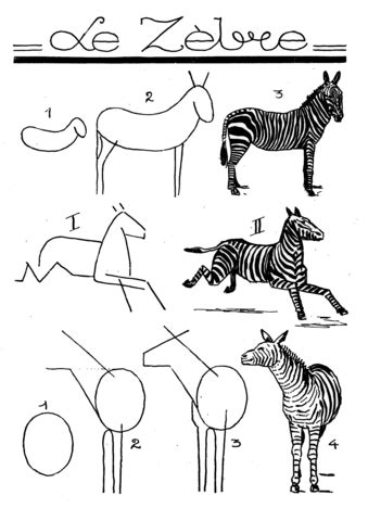 Zebra Drawing Instructions Step by Step | Free Printable Puzzle Games