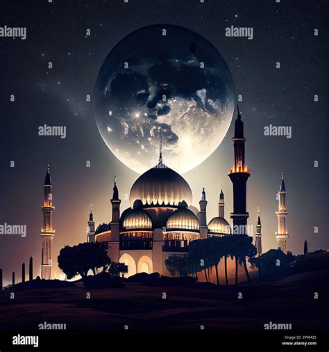 Islamic Mosques At Night