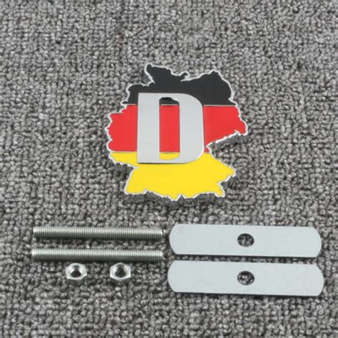 3D Metal Front Grille Grill Badge Emblem Decals Hood Car National Flag