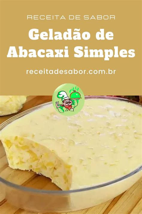 Gelad O De Abacaxi Simples Uma Sobremesa Deliciosa Peda Os Da