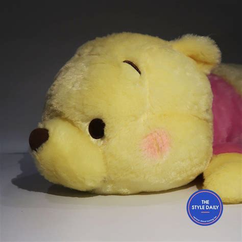 Disney Winnie The Pooh Lying Down Pink Plush Japan Import Hobbies