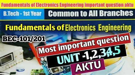 Fundamentals Of Electronics Engineering Aktu Important Question FECE