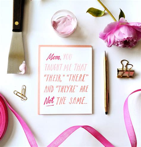 Mothers Day Grammar Letterpress Card Etsy