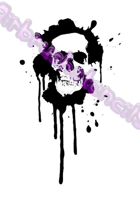 Cool Skull Airbrush Art Stencil Available in 2 Sizes Mylar Ships ...