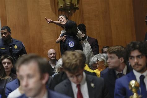 Protesters Against War In Gaza Interrupt Blinken Repeatedly In The Senate