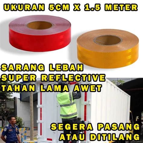 Stiker Reflector Reflective Tape M Lolos Uji Kir Diamond Sarang Tawon