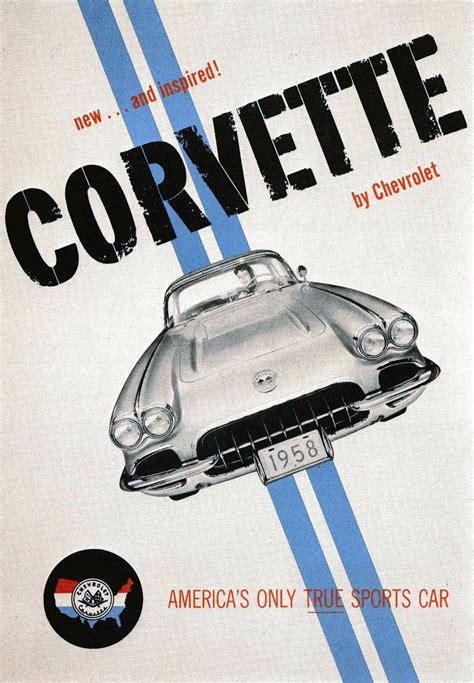 Vintage Corvette Poster - (SILODROME)