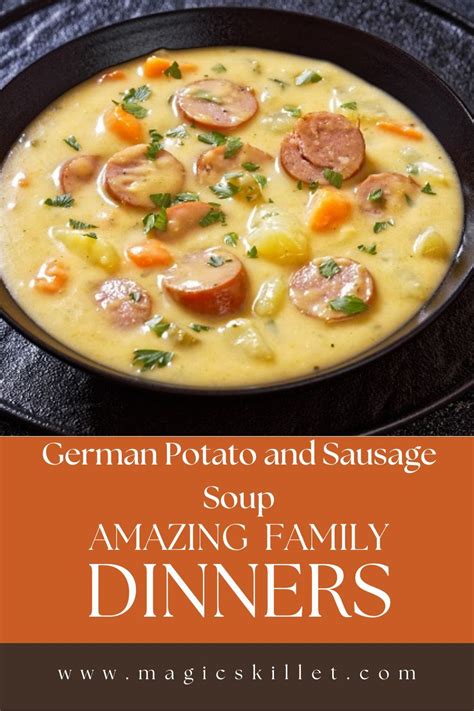 Slow Cooker German Potato Soup With Sausages Magic Skillet Recipe