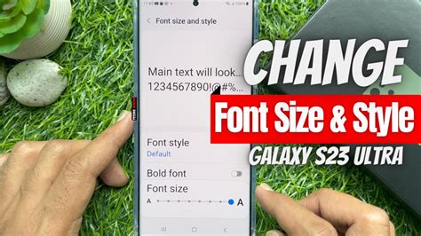 How To Change Font Style And Font Size On Samsung Galaxy S Ultra