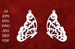 Butterfly Earrings Svg Earrings Glowforge Template