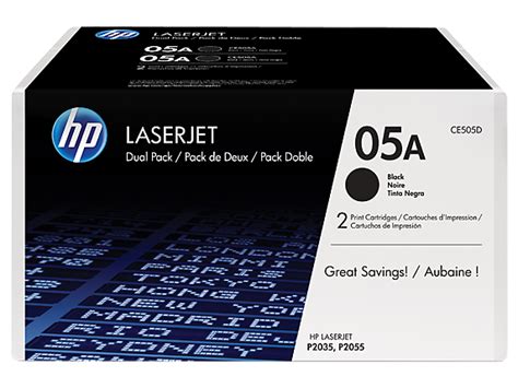 Hp® 05a 2 Pack Black Original Laserjet Toner Cartridges Ce505d