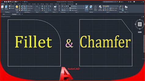 How To Use Fillet Chamfer Command In Autocad Fillet And Chamfer