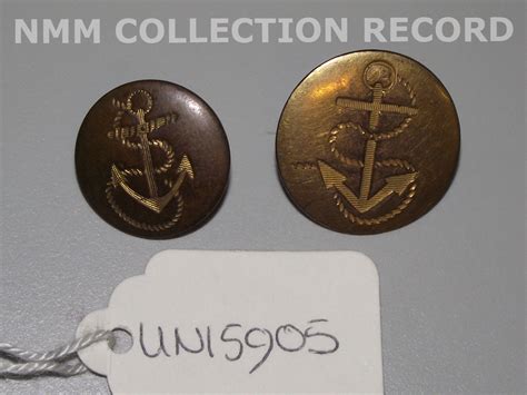 Button Royal Naval Uniform Pattern 1774 1812 Royal Museums Greenwich