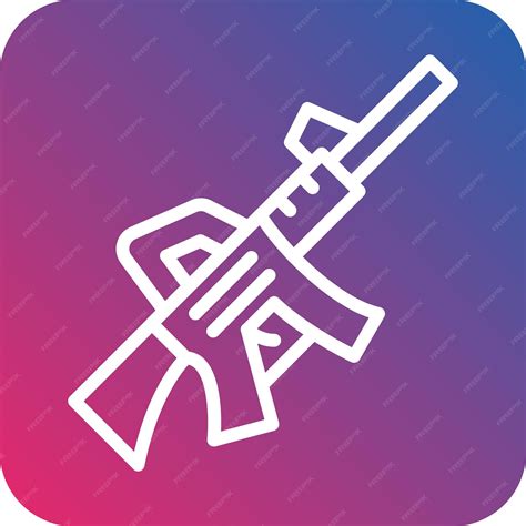 Premium Vector Assault Rifle Icon Style