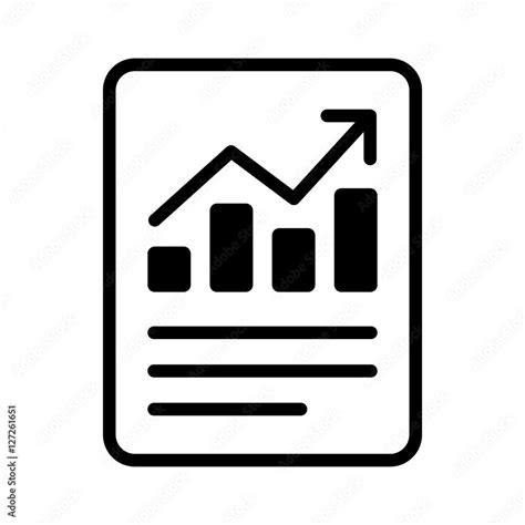 Financial Report Or Income Statement Line Art Icon For Apps And