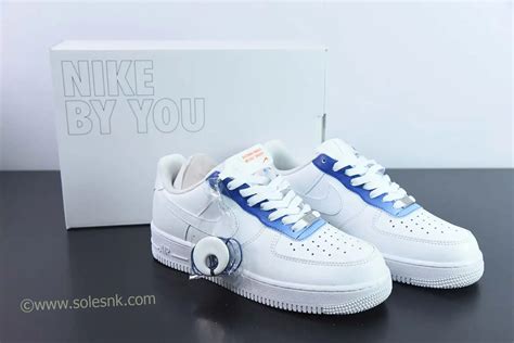 Custom BY You Nike Air Force 1 White Blue - SoleSnk