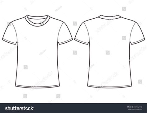 Blank Tshirt Template Front Back Stock Vector (Royalty Free) 104962142 ...