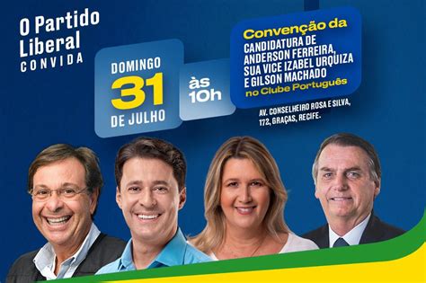 Convenção do PL será domingo para oficializar Anderson Gilson e Izabel