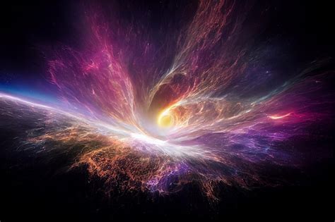 Premium Photo Collapse Of Massive Star And Birth Of Black Hole 3D Art