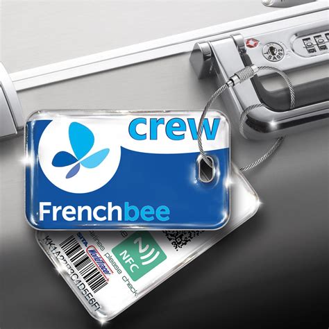 French Bee Logo Luggage Tag