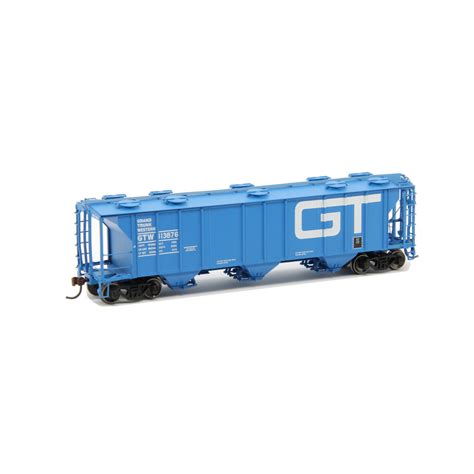 Athearn HO PS 2 2893 3 Bay Covered Hopper Grand Trunk Blue Spring