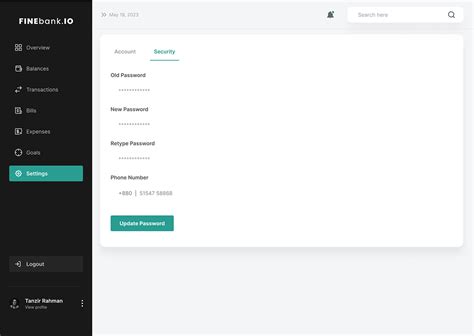 Finebank Financial Management Dashboard Ui Design Behance