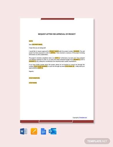 Free Request For Approval Letter Samples In Word Pages Google