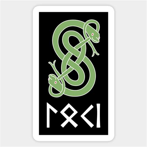 Loki Name in Runes and Snake Symbol - Loki - Sticker | TeePublic