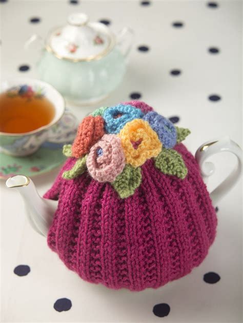 Blooming Teapot Cozy Knit Knit Tea Cozy Tea Cosy Pattern Tea Cosy