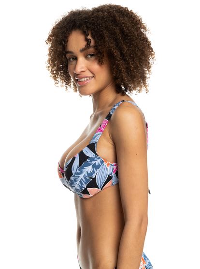 Womens Tropical Oasis Separate D Cup Bikini Top Roxy