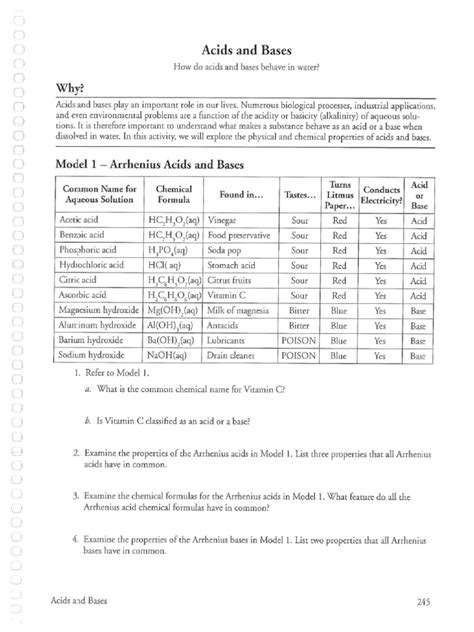 Acid Base Pogil Answers Pdf