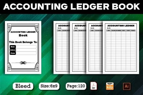 Accounting Ledger Log Book Amazon KDP Graphic By Creative Shope