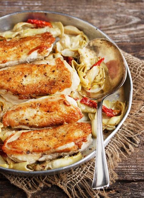 Chicken With Artichokes And Sun Dried Tomatoes Seasons And Suppers Poultry Recipes Best