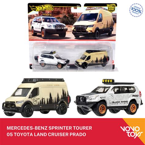 Jual Hot Wheels 2 Twin Pack Mercedes Benz Sprinter Tourer And 05 Toyota Land Cruiser Prado