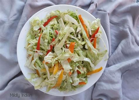 Shredded lettuce salad – Mildly Indian