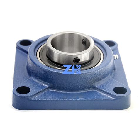 FY55TF Square Flange Ball Bearing Cast Iron Housing In Line ISO